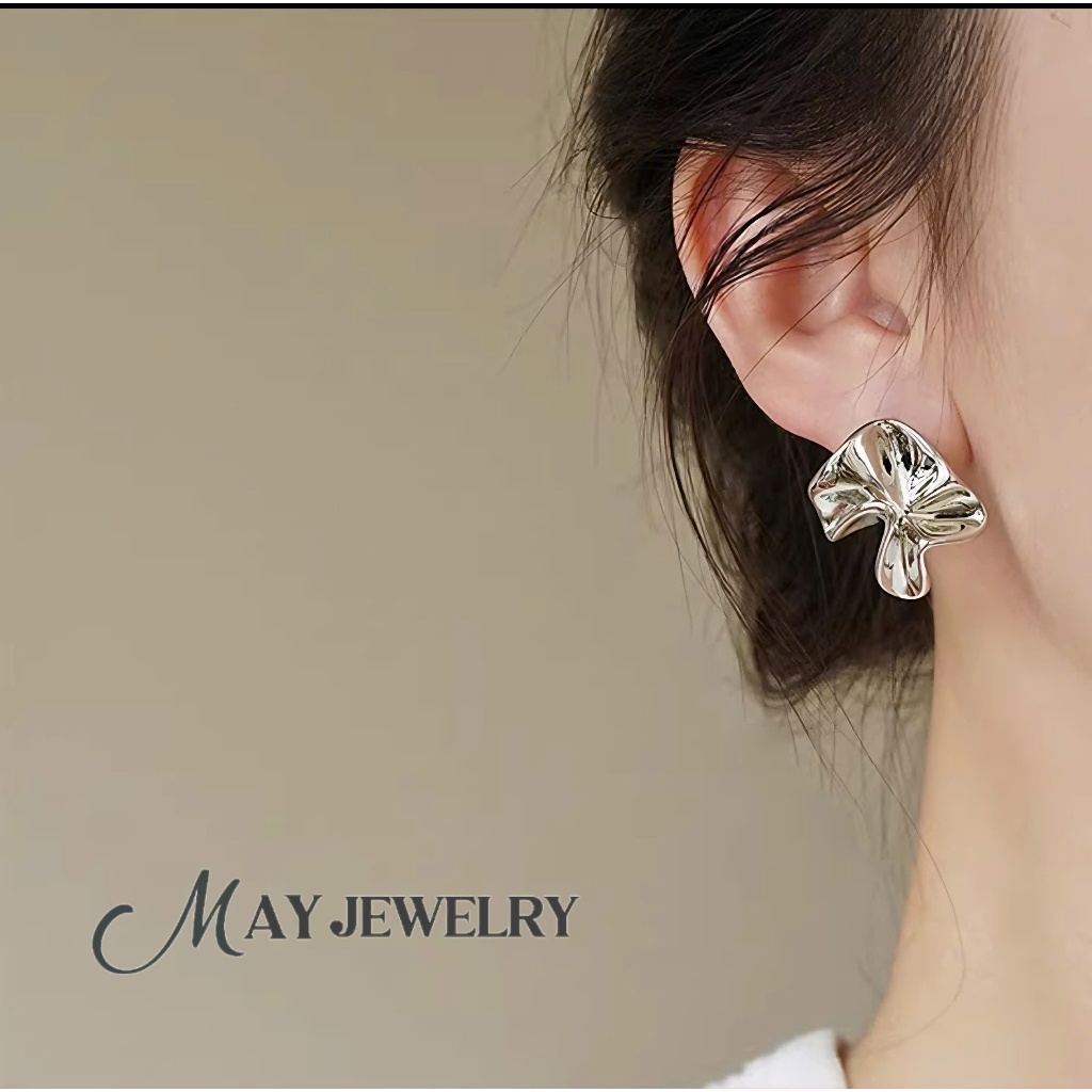 ต่างหูปมเงิน S925 สําหรับผู้หญิง MAY JEWELRY