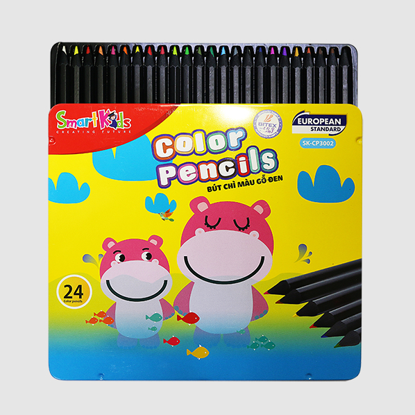 Smartkids SK-CP3002 ดินสอสี 24 สี กล่องโลหะ