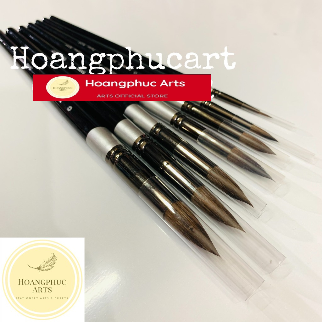 SUNWAY Premium Squirrel Hair Brush - แปรงเฉพาะสําหรับวาดภาพสีน้ําและอะคริลิค