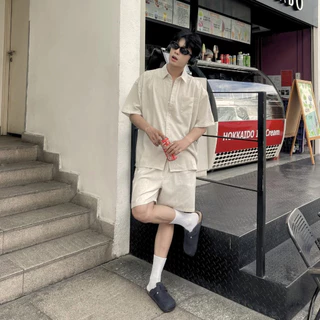 Halley Shirt Mens Clothing Set Summer Beach 2026 Made of High Quality Linen with Cool Form J45