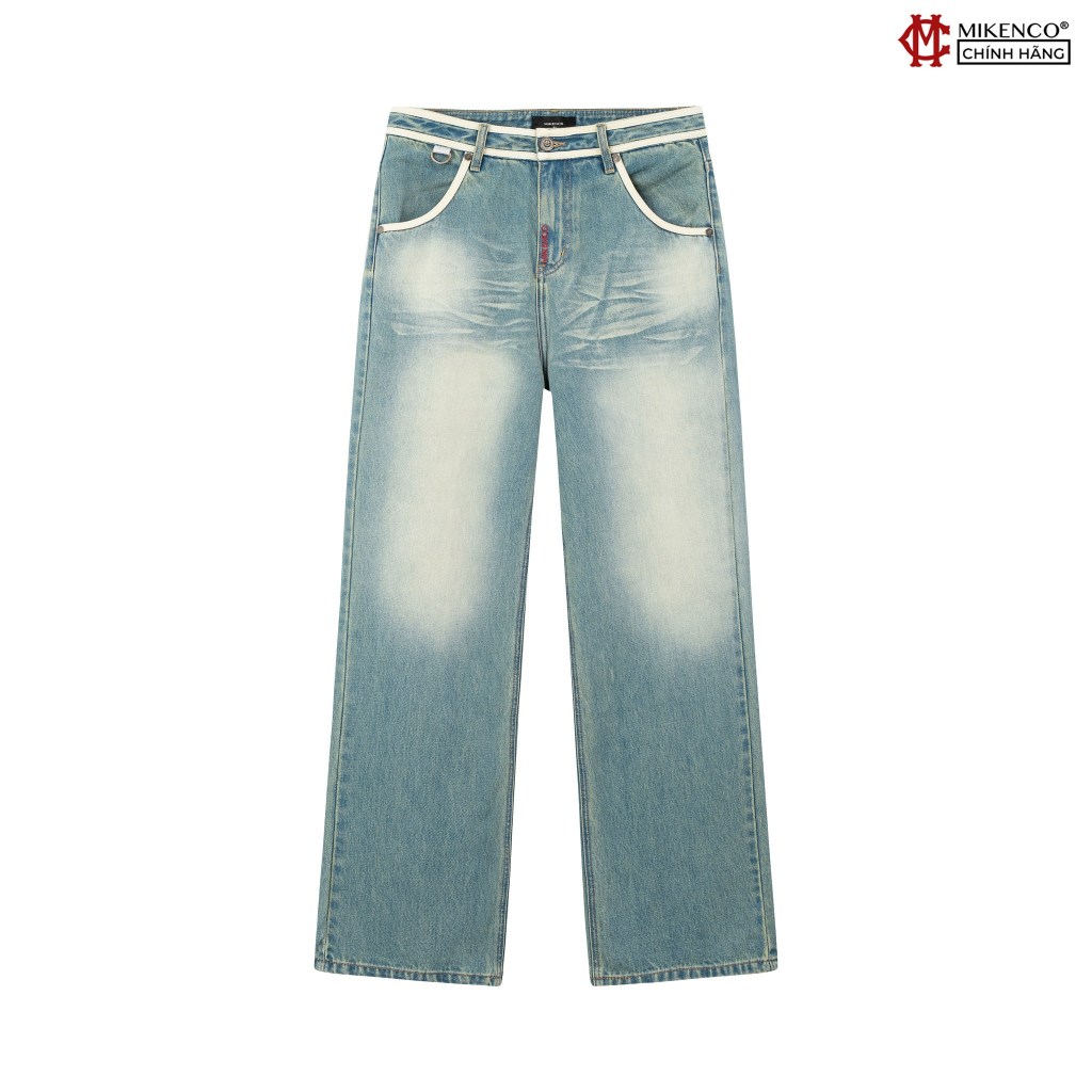 MIKENCO Straight Hard Wash Jeans กางเกงยีนส์ unisex