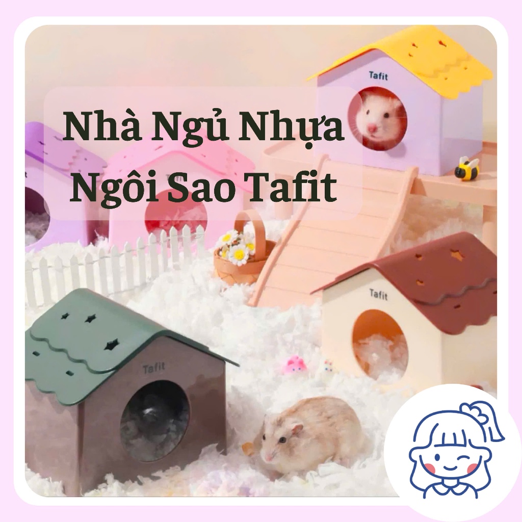 TAFIT Mica พลาสติก Star ห้องนอนกรงหนูแฮมสเตอร์สีสันสดใสตกแต่ง Big Tang Bear Winterwhite Robo Campbel