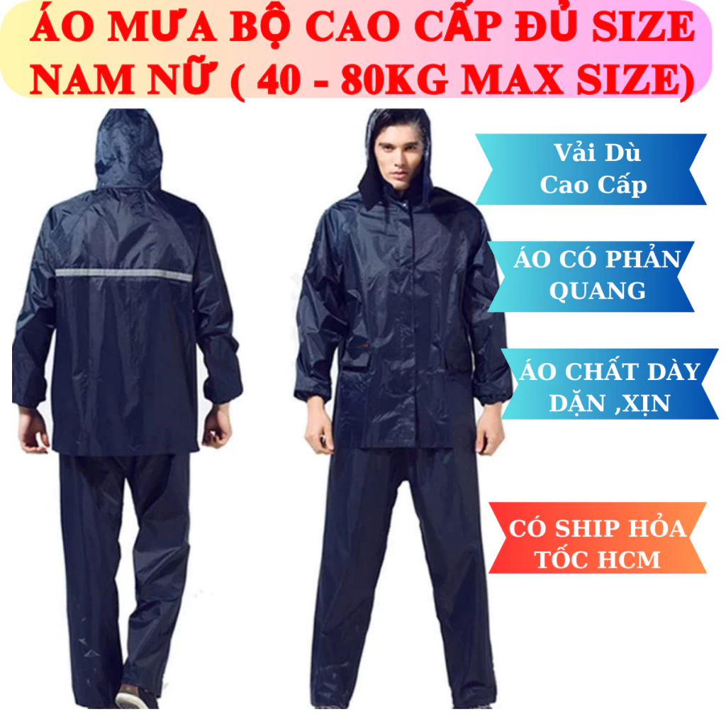 ชุดเสื้อกันฝนสะท้อนแสงหนาพิเศษ กันน้ำ สำหรับความสูง 150-190 ซม