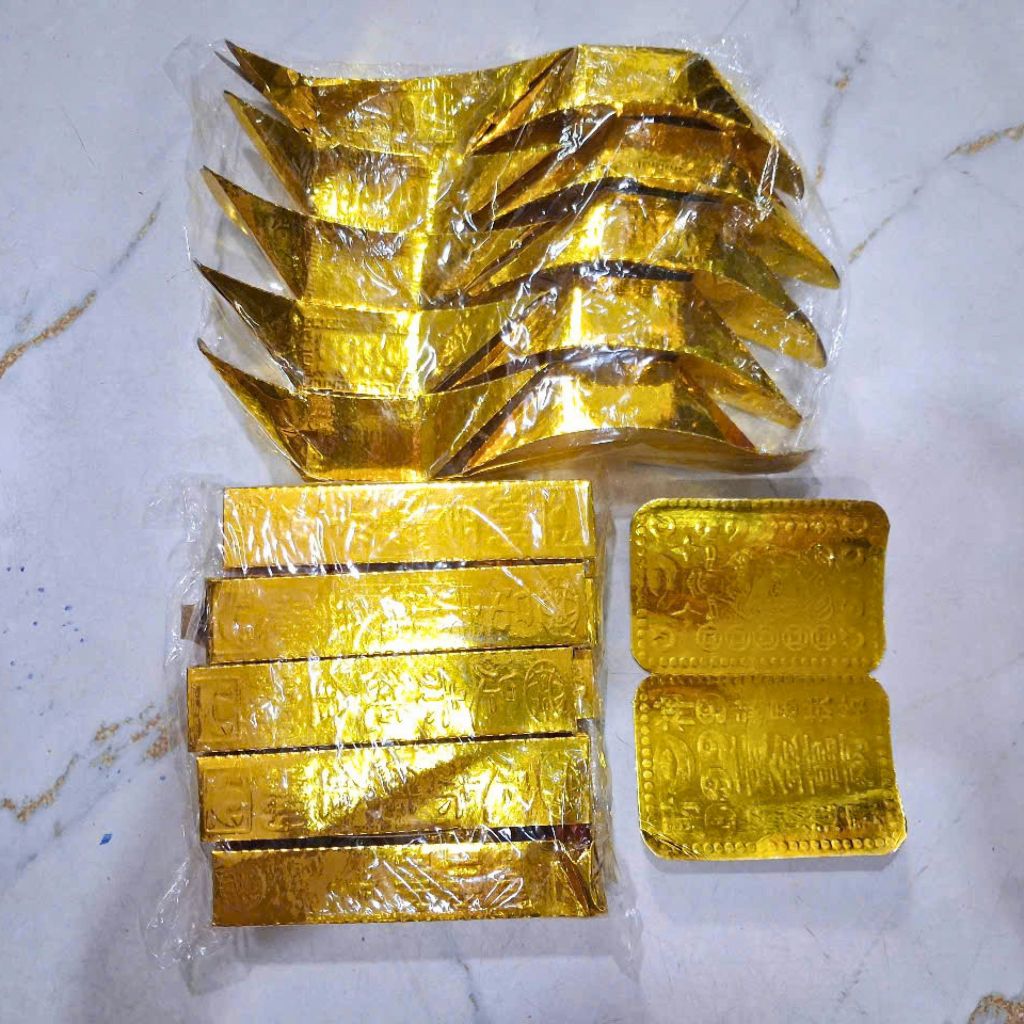 GOLD Votive Gold Bar - Canoe Gold - ทอง 9999 ทําจากกระดาษ - ของใช้สําหรับวันหยุด