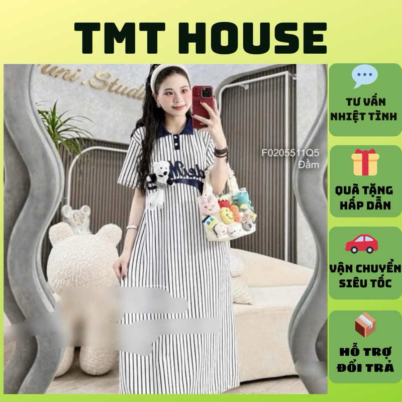 เดรสคอเต่าลายทาง มีเบอร์ 13 และกุ๊น TMT HOUSE