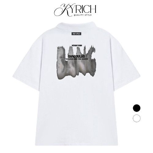 Kyrich Premium Polo Collared T-Shirt Tee Abstract Art Bangouluo Abstract Art