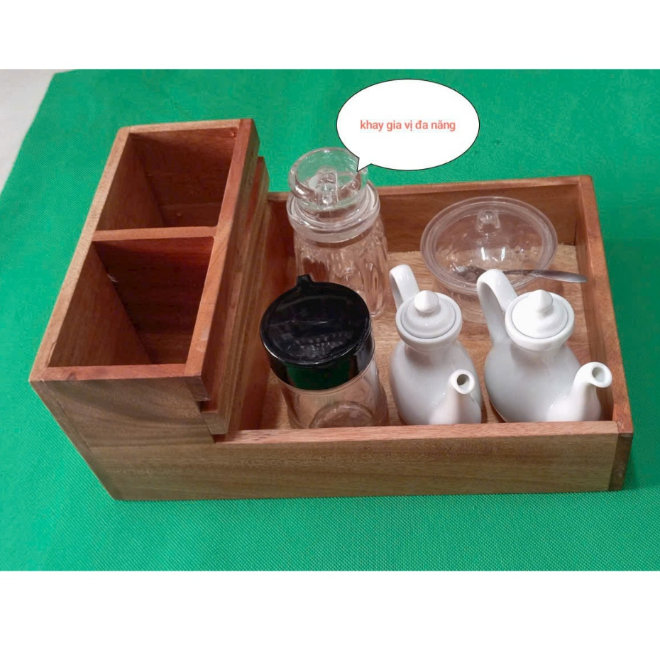 MULTI-FUNCTIONAL WOODEN DESKTOP SPICE SET,,