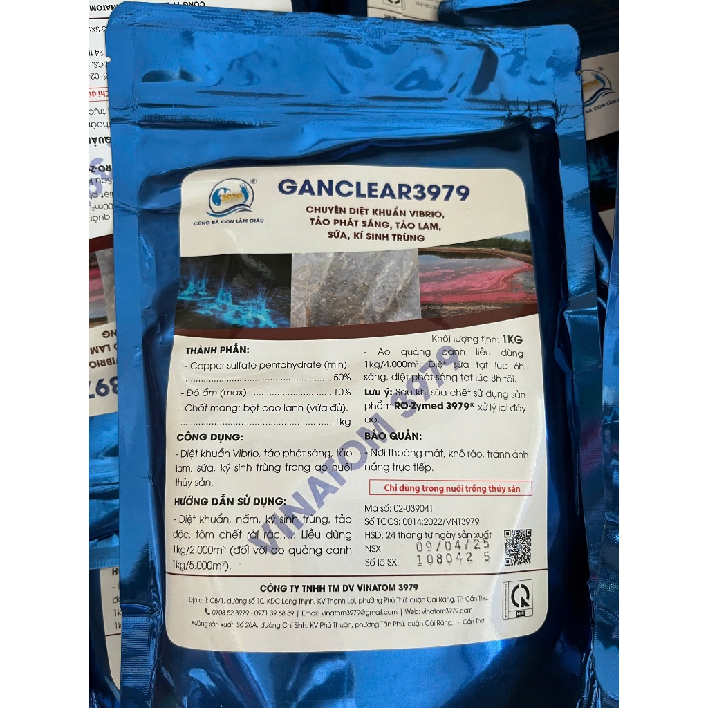 GANCLEAR 3979 GLOWING ALGAE, BLUE ALGAE, SHRIMP SQUARE WATER FLUSH TREATMENT