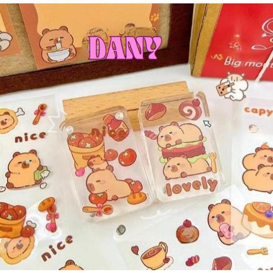 DANY SET 20 CAPYBARA STICKERS, CUTE WATER ROYAL MOUSE STICKERS