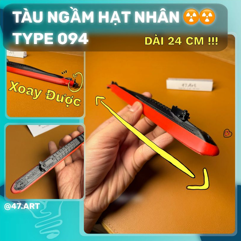 Submarine Type 094 - Nuclear Submarine - [GENUINE 47.ART] Nuclear Submarine รุ่นสีกรมท่า