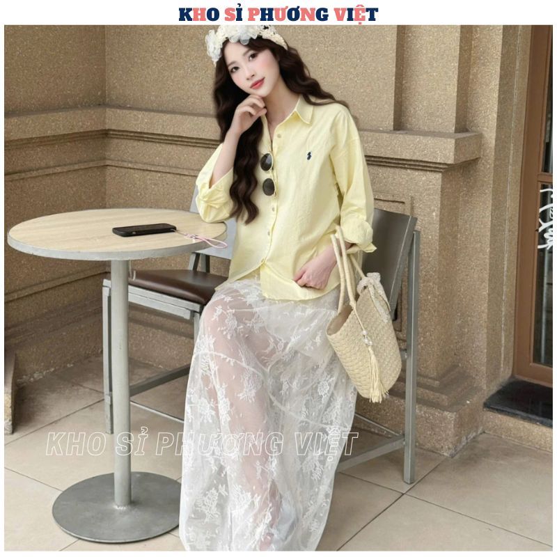 กระโปรงแม็กซี่ลูกไม้ยาวมีซับในกระโปรงชายหาดตาข่ายเอวยางยืดเกาหลี - WHO - รูปที่ 3