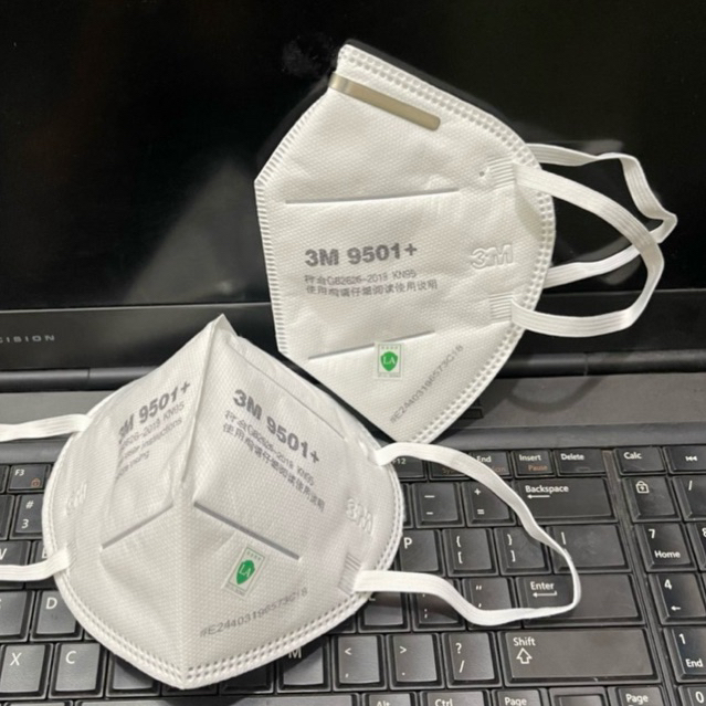 หน้ากากกันฝุ่น 9501+9501v+9502+9502v พร้อมหัว/สายคล้องหู