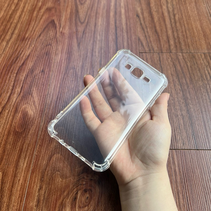 เคสซิลิโคนยืดหยุ่นสําหรับ Samsung J7 2015/ J7 Nxt/ J7 Neo 2017 โปร่งใสและกันกระแทก 4 มุม