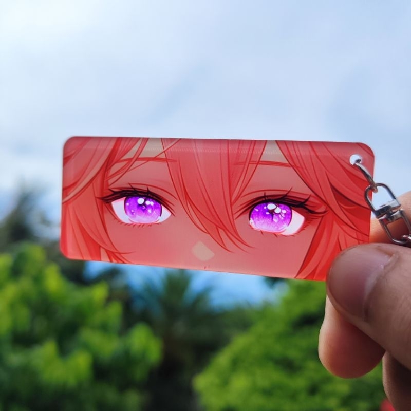 พวงกุญแจ Genshin Impact - ดวงตาตัวละคร Genshin