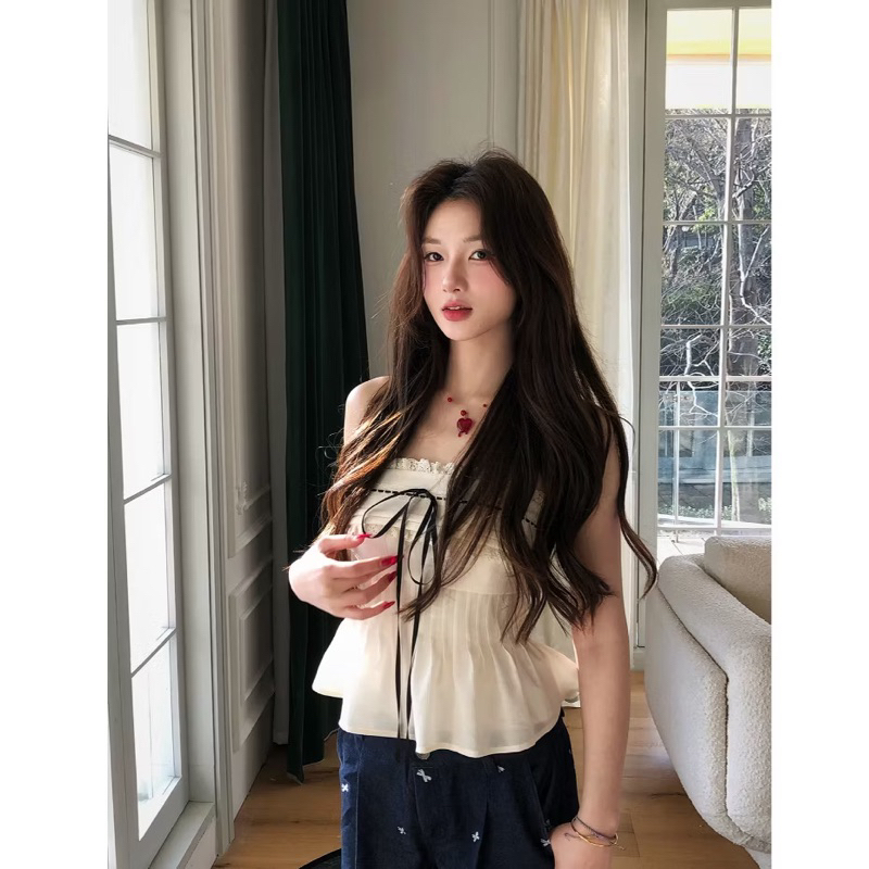 [VIDEO/ TYPE 1] SUPER BEAUTIFUL 2MONDAY 2MONDAY PADDED STRAP DRESS WITH BLACK BOW TIE A55 - รูปที่ 3