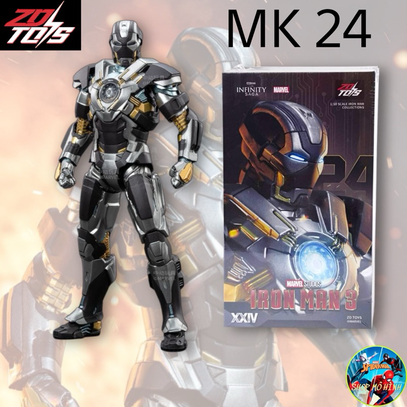 ของแท้รุ่น ZD ของเล่น Iron Man Mark 24 MK24 MK 24 Iron Man 1:10 scale