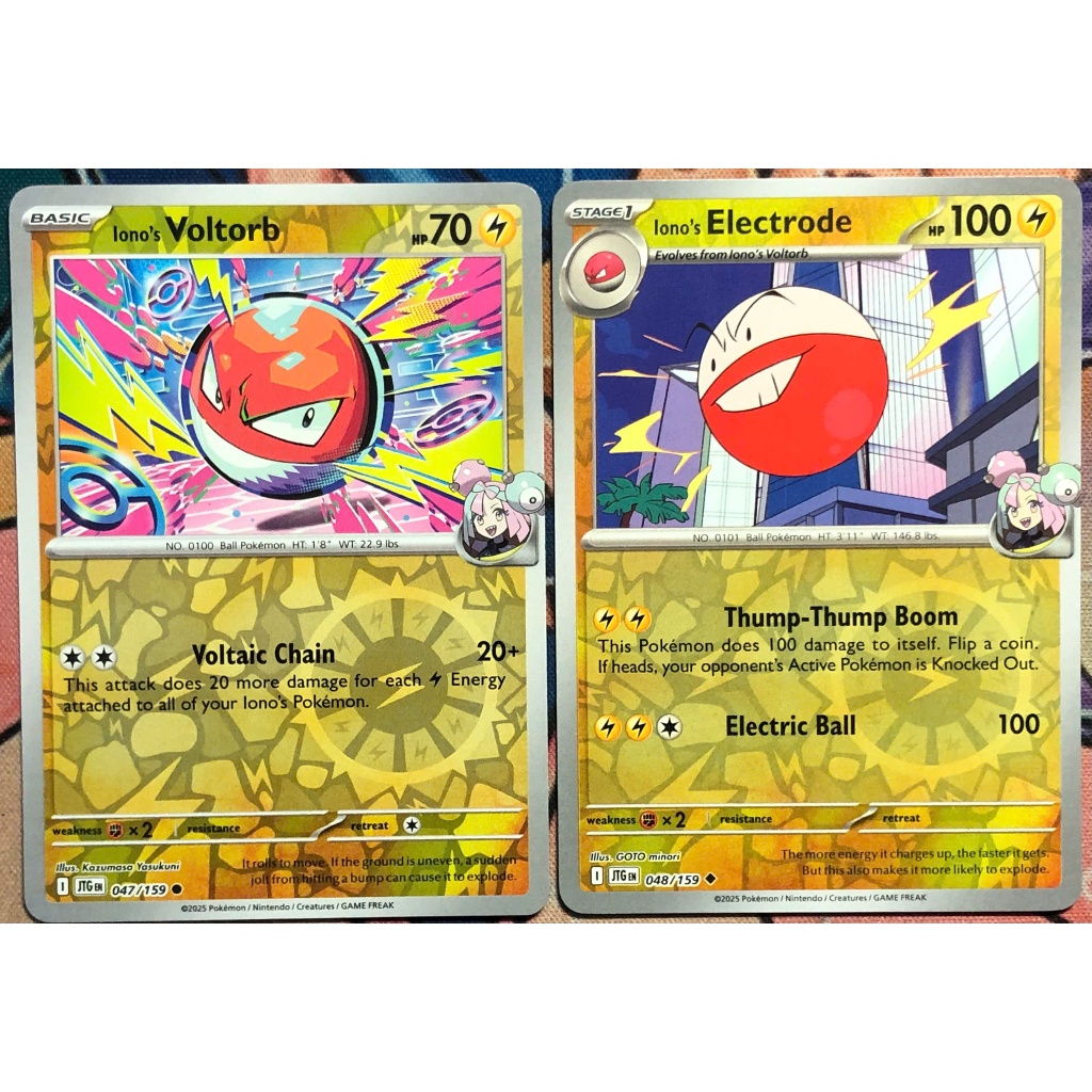 [KW2 Pokemon] [EN] Combo 2 Cards 047/159 Ionos Voltorb, 048/159 Ionos Electrode - JTGEN