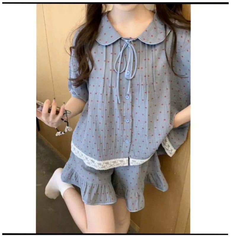 EXTREMELY PRETTY LOTUS NECK PYJAMA SET