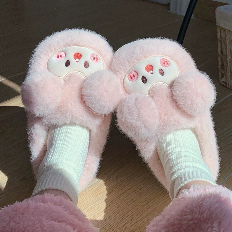 XIXITIAO รองเท้าแตะผ้าฝ้ายเกี๊ยว