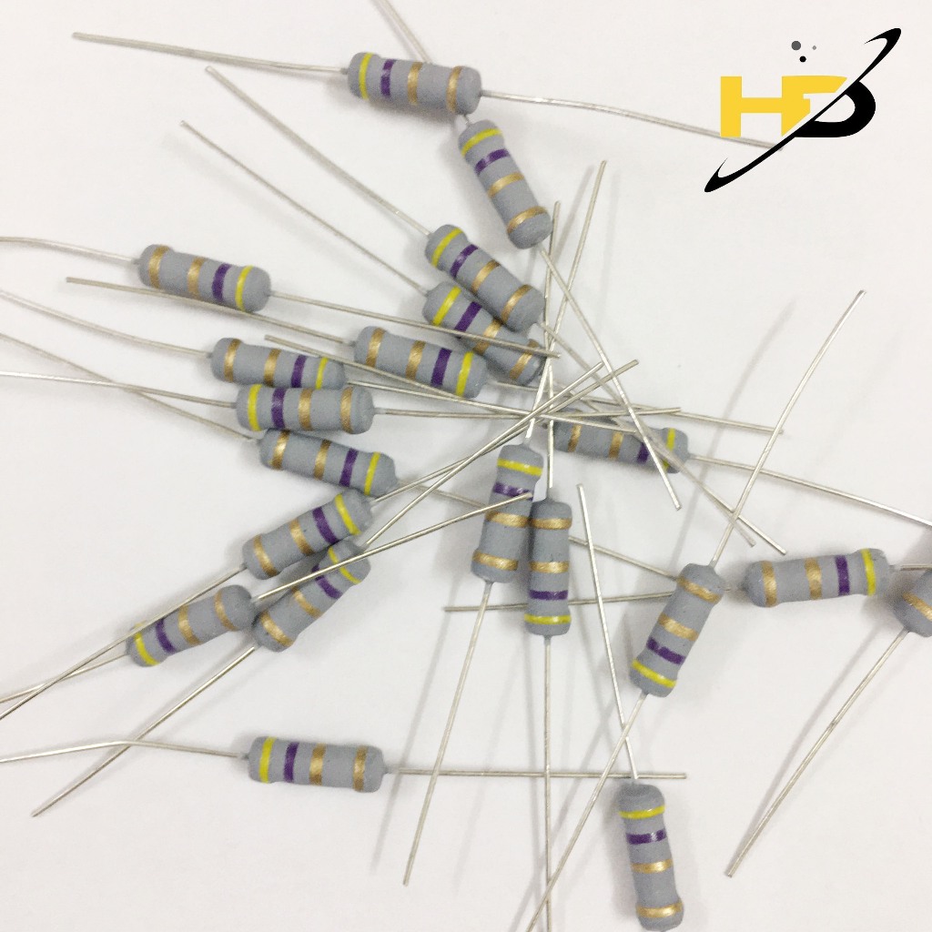 ชุดตัวต้านทาน 10 ชิ้น 4R7 1W 4.7Ohm Copper Pins