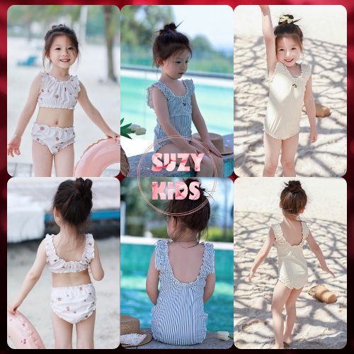 ชุดว่ายน้ําสําหรับเด็กผู้หญิง, biniki สําหรับเด็ก 1 ชิ้น, กันแดดคุณภาพสูง, ยางยืดแห้งเร็ว DB05