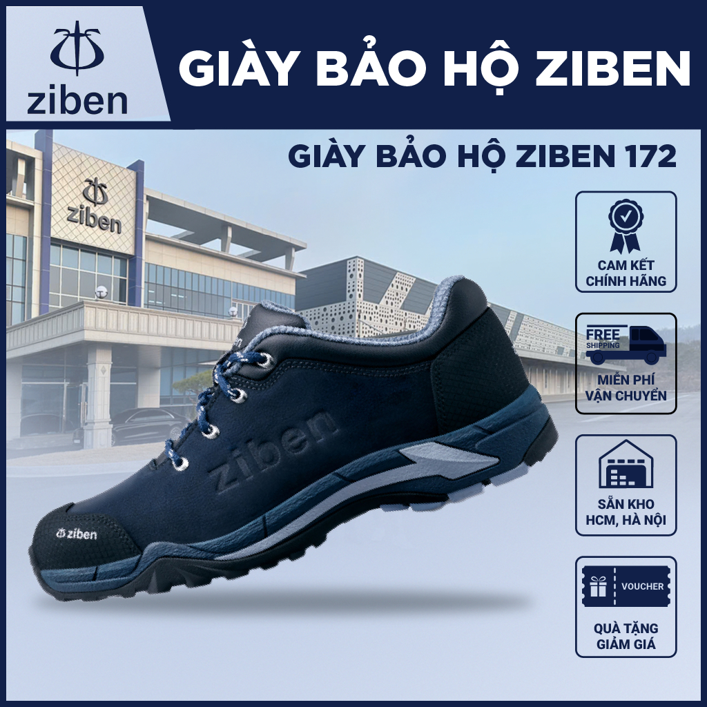 [GENUINE] รองเท้าเซฟตี้ Ziben 172 กันน้ํา ระบายอากาศ กันลื่น ป้องกันนิ้ว
