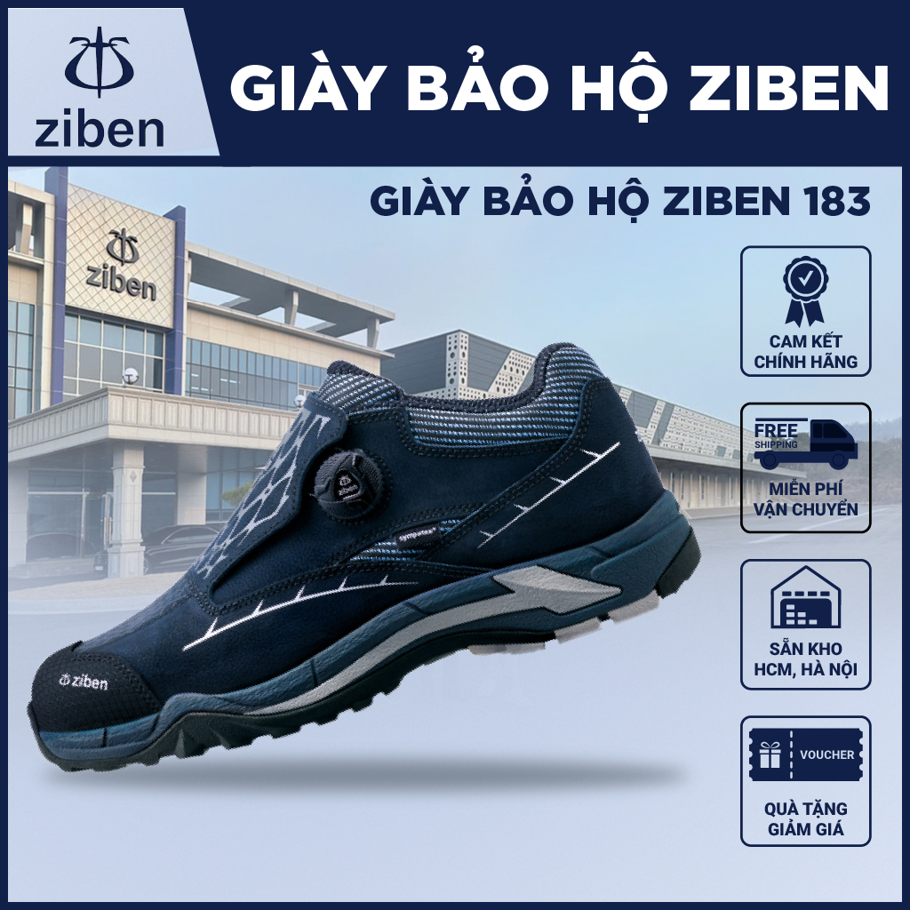 [GENUINE] รองเท้าเซฟตี้ Ziben 183 ระบายอากาศได้ กันน้ํา เทคโนโลยี Sympatex ทนต่อแรงกระแทก