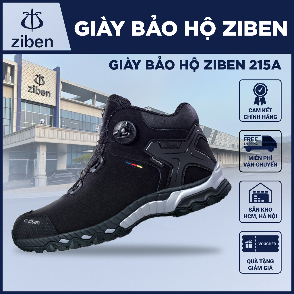 [GENUINE] รองเท้าเซฟตี้เกาหลี Ziben 215A กันน้ํา หัวเข็มขัดบิดสะดวก กันลื่น