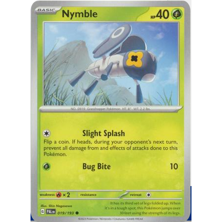[การ์ดโปเกมอน TCG] Nymble - 019/193 - ทั่วไป