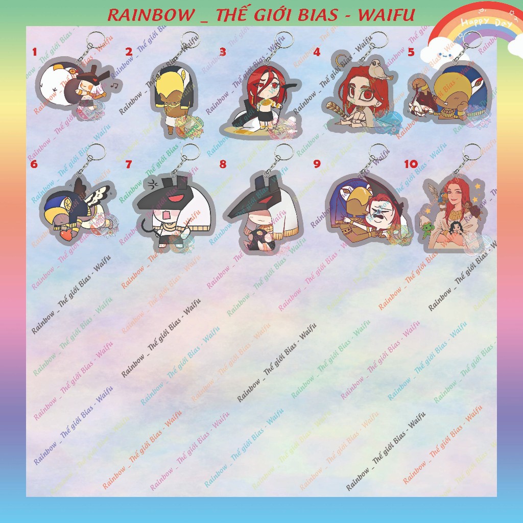 พวงกุญแจไมก้า Ennead 5ซม. พวงกุญแจอะคริลิค Great nine manhwa bl