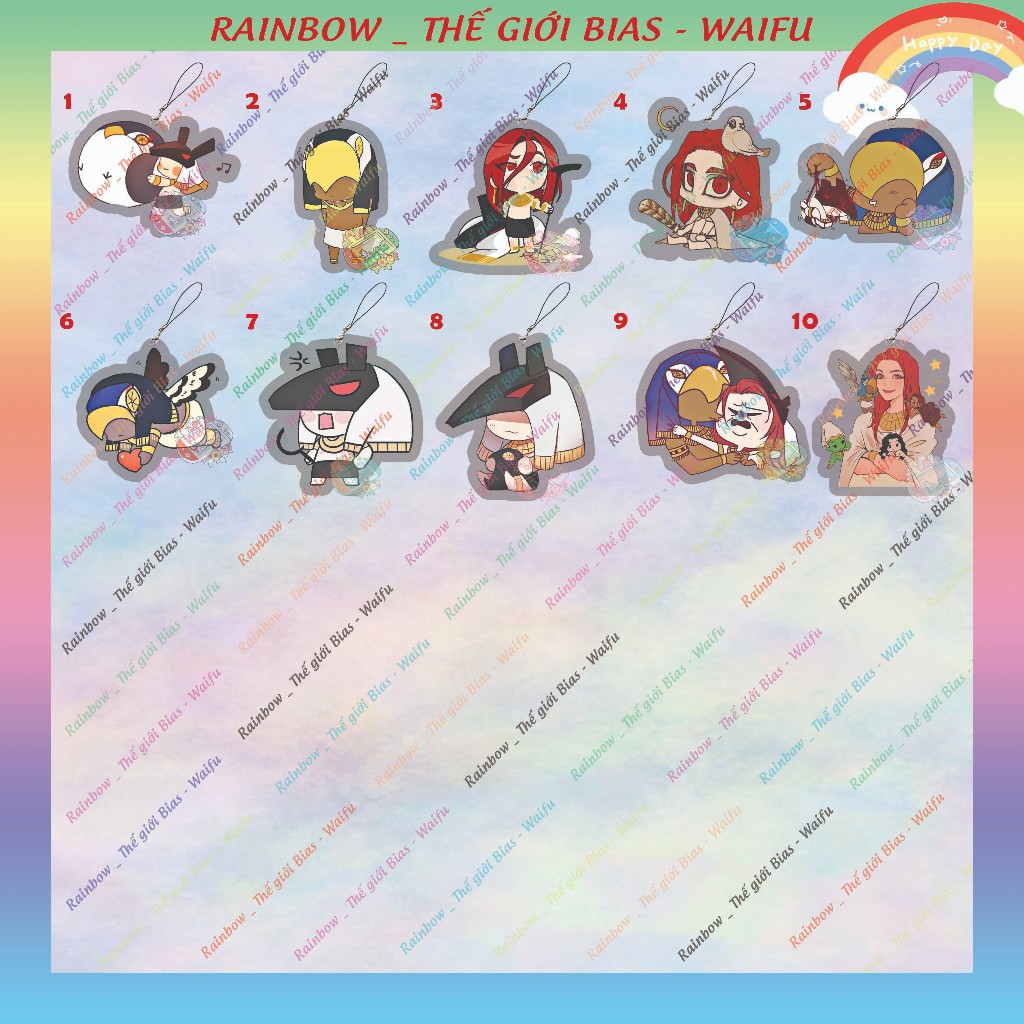 เชือกคล้องโทรศัพท์ Ennead mica, popsocket อะคริลิค ชุดเทพเก้า, เสน่ห์ mnhwa bl