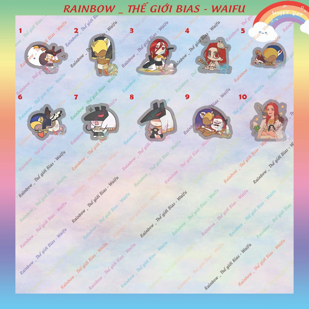 เข็มกลัดไมก้า Ennead แหวนอะคริลิค Great nine set manhwa bl