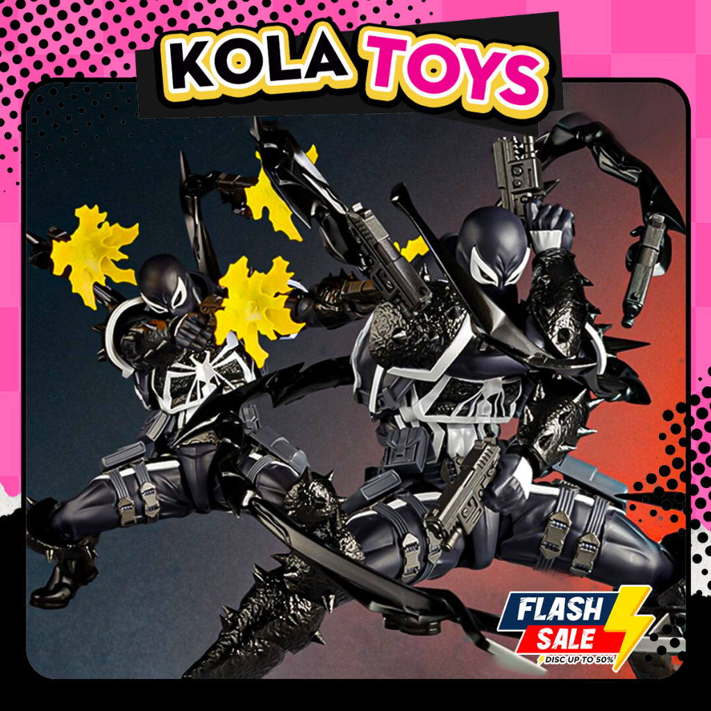 [รุ่นใหม่ 2025] ของเล่นโมเดล Agent Venom Carnage marvel revotech พร้อมการตกแต่งข้อต่อเคลื่อนที่ ของเ