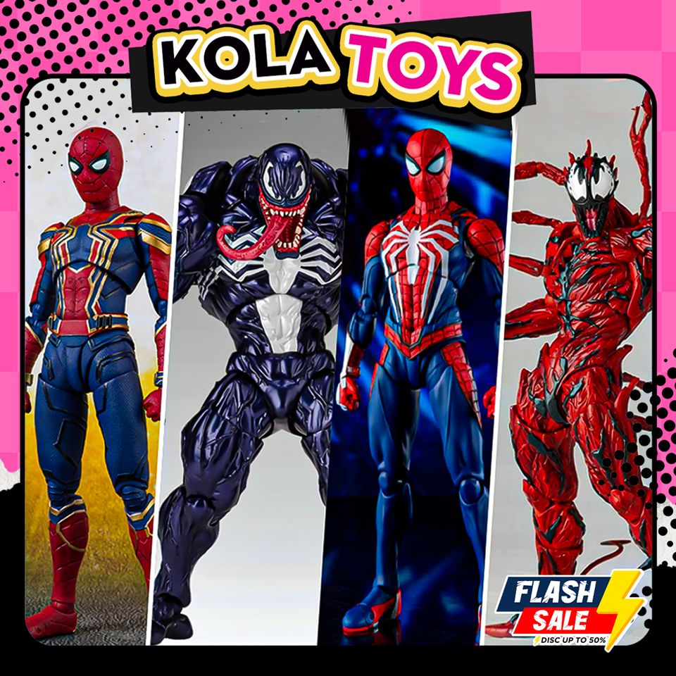 [รุ่นใหม่ 2025] โมเดลพิษ canage revotech marvel ของเล่นสไปเดอร์แมนสไปเดอร์แมนพร้อมการตกแต่งข้อต่อขยั