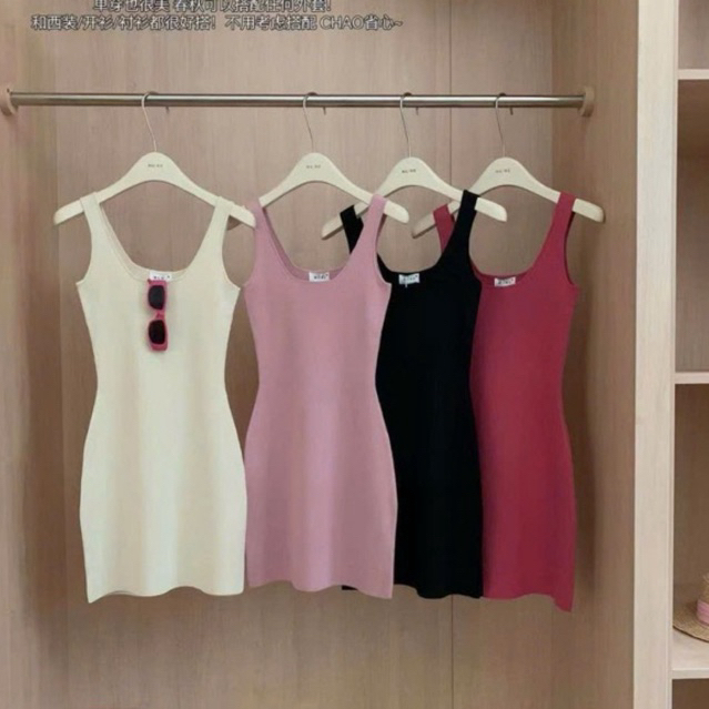 WGWE• mtg bodysuit เสื้อสเวตเตอร์แขนกุดคอเหลี่ยมสั้น 3988 wgwe QC product freesize