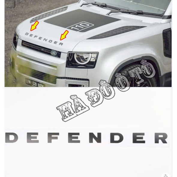 Defender Braille สติกเกอร์สําหรับ Land Rover Defender Hood - สติ๊กเกอร์ตัวอักษร Defender สําหรับ Lan