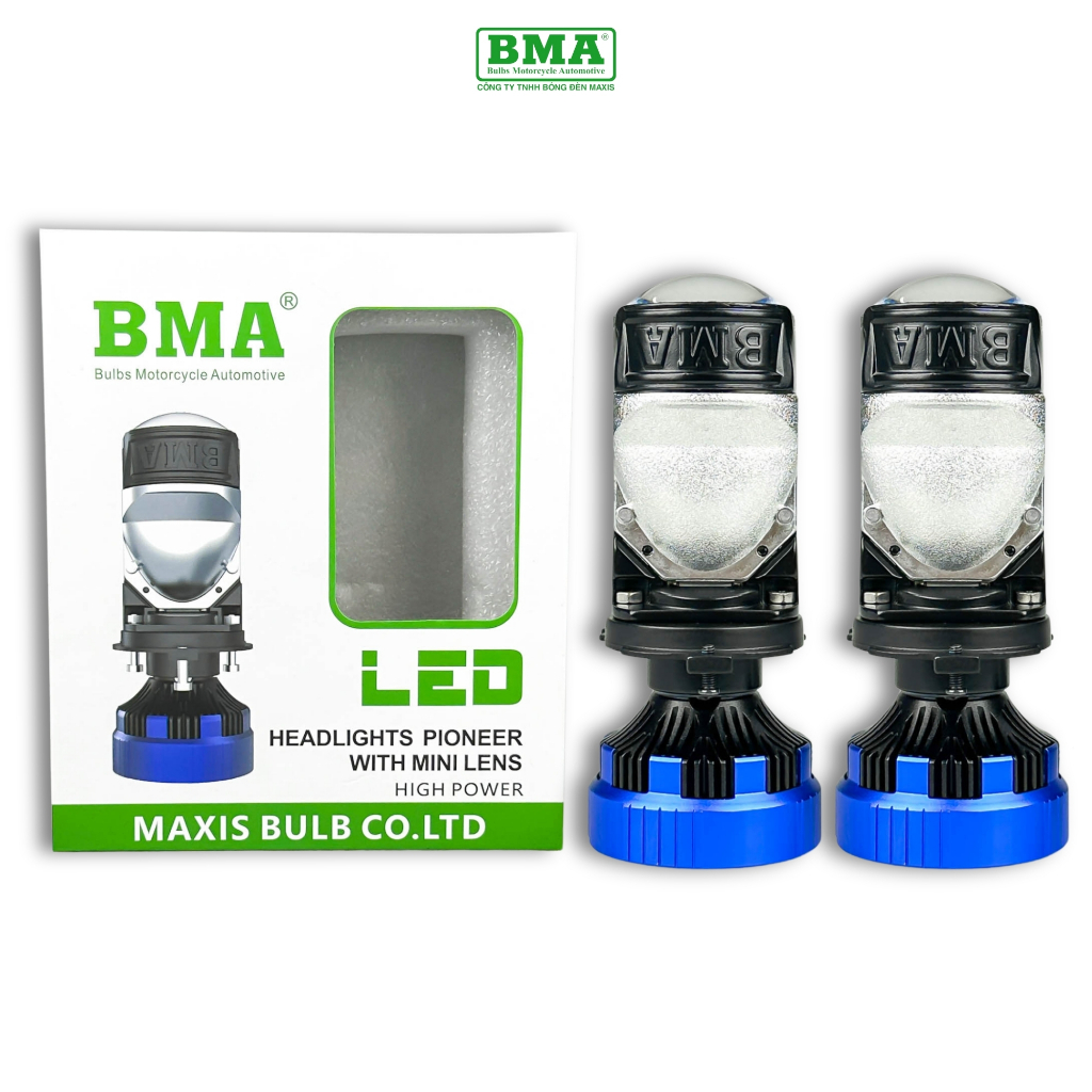 R05 BMA ไฟหน้า LED ทรงกลม Bi-S - ไฟทรงพลังพิเศษ 120W เฉพาะในรถยนต์ - การติดตั้งรถจักรยานยนต์ - 12 เด