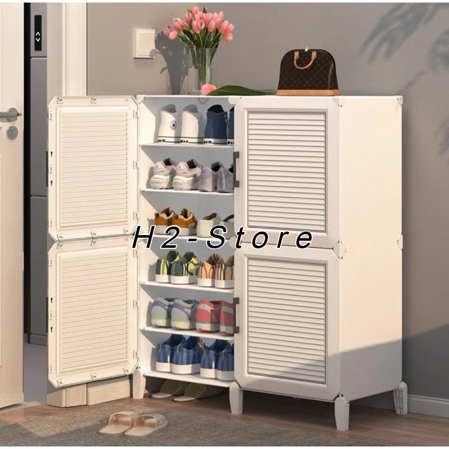 SMART PLASTIC SHOE CABINET 12 เซลล์ (แบ่ง) (รุ่นเสริม)