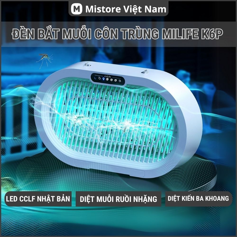 K6P miLife โคมไฟฆ่าแมลงสําหรับแมลงวันและมด