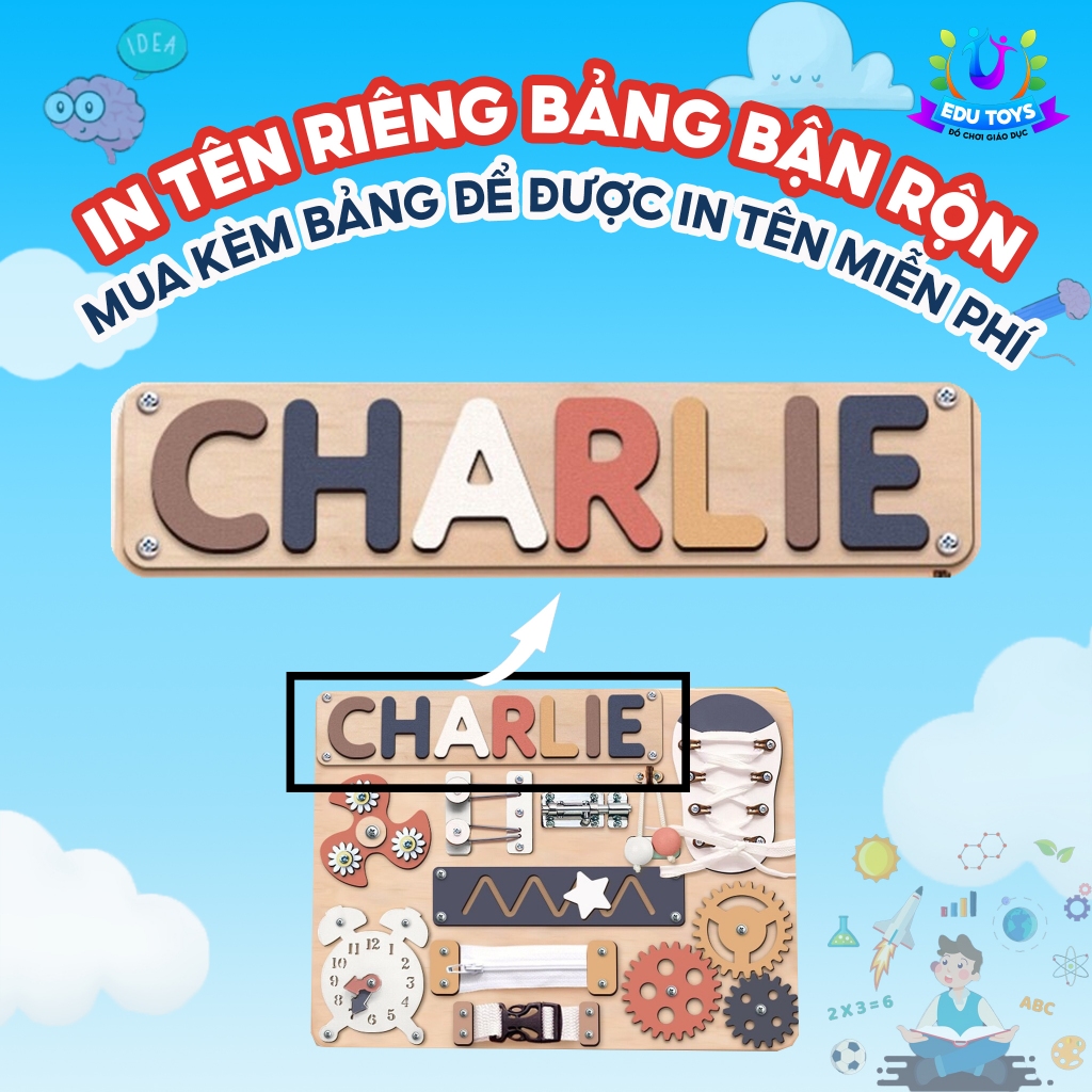 PRINT YOUR OWN NAME สําหรับลูกน้อยของคุณฟรีบนกระดานยุ่ง กระดานยุ่ง - EDU TOYS IT01