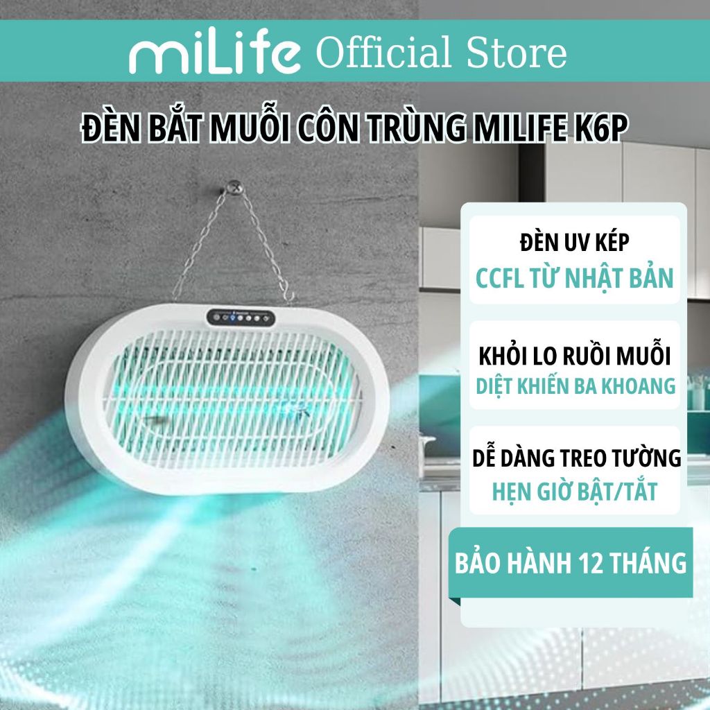 MiLife K6P โคมไฟกําจัดยุงอัจฉริยะสําหรับแมลงวันและมด