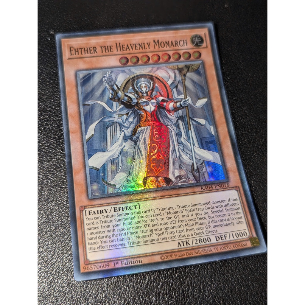 Ehther the Heavenly Monarch - RA04-EN018 - Super Rare 1st Edition