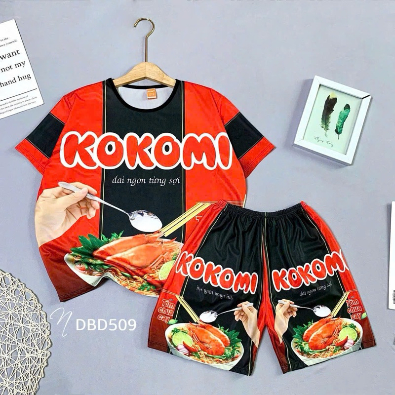 KoKoMi Noodles ชุดครอบครัวพิมพ์ 3D 3 Mien Gold ทุกขนาดตั้งแต่ 7-75kg