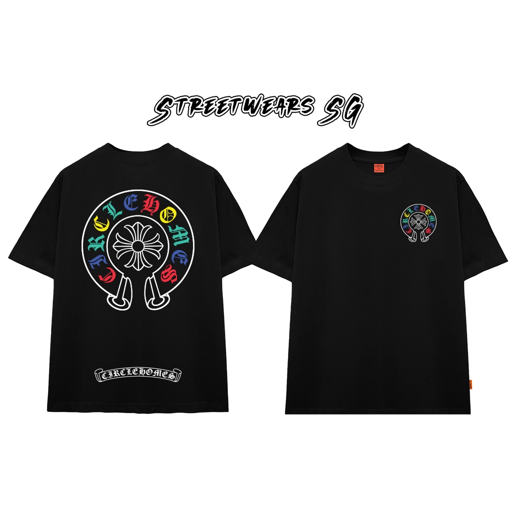 HOMES MULTICOLOR CIRCLE HOMES เสื้อยืด Unisex สําหรับผู้ชายและผู้หญิงผ้าฝ้ายคุณภาพสูง - สตรีทแวร์ SG