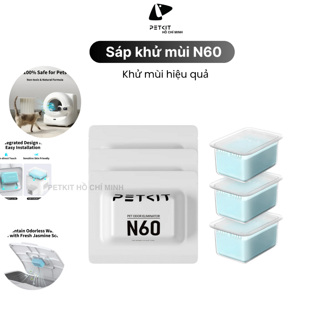 PETKIT N60 แว๊กซ์กําจัดกลิ่นทรายแมว – ประสิทธิภาพสูง เข้ากันได้กับ Purobot Ultra & Purobot Max Pro