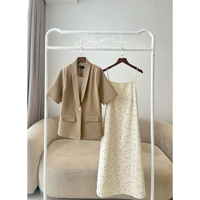 BLAZER SHIRT + 2-STRING SKIRT SET - BIMI