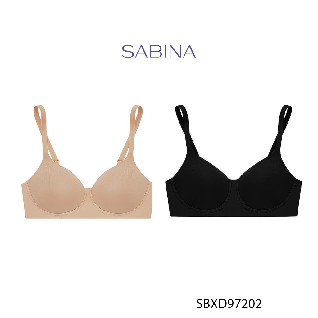 Combo 2 Bras ไร้ขอบพร้อมสายรัดหลังไร้รอยต่อโฟมบางเหมาะสําหรับถ้วยขนาดใหญ่ PERFECT BRA By Sabina SBXD