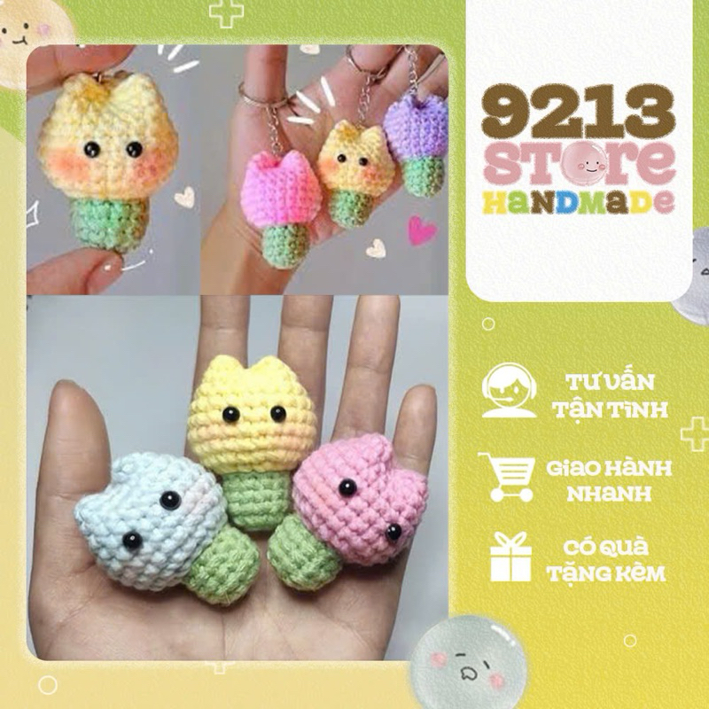 พวงกุญแจทิวลิปขนาดเล็กน่ารักหวาน [9213 เก็บ]