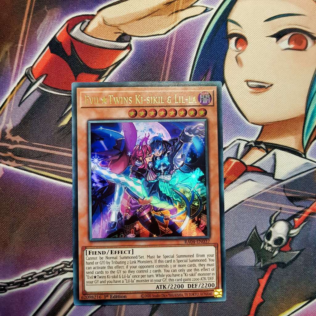 การ์ด Yugioh ของแท้ | EvilTwins Ki-sikil & Lil-la | RA04 หายากมาก