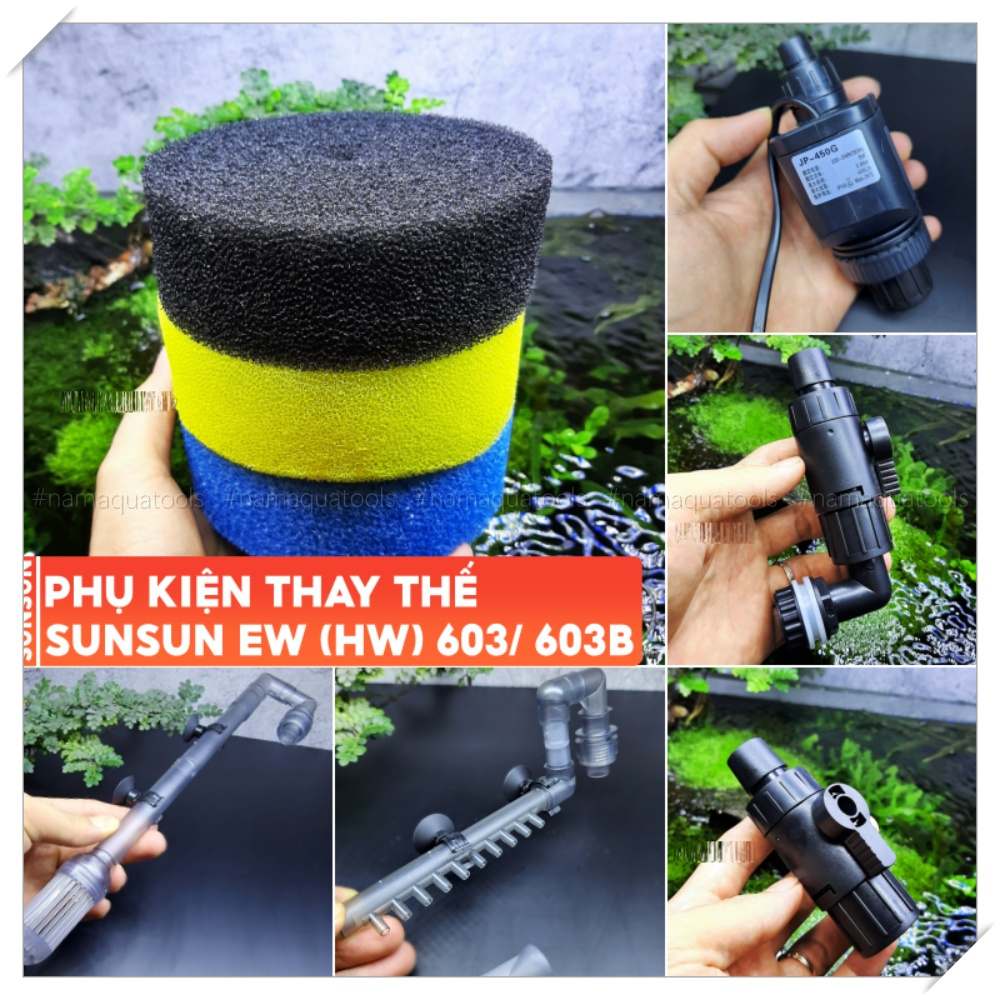 อุปกรณ์เสริมสําหรับ SUNSUN 603 / 603B Filter || เครื่องทดแทน - ผ้าฝ้าย - ฝาปิด - ล็อคฝา - เปลี่ยนล็อ